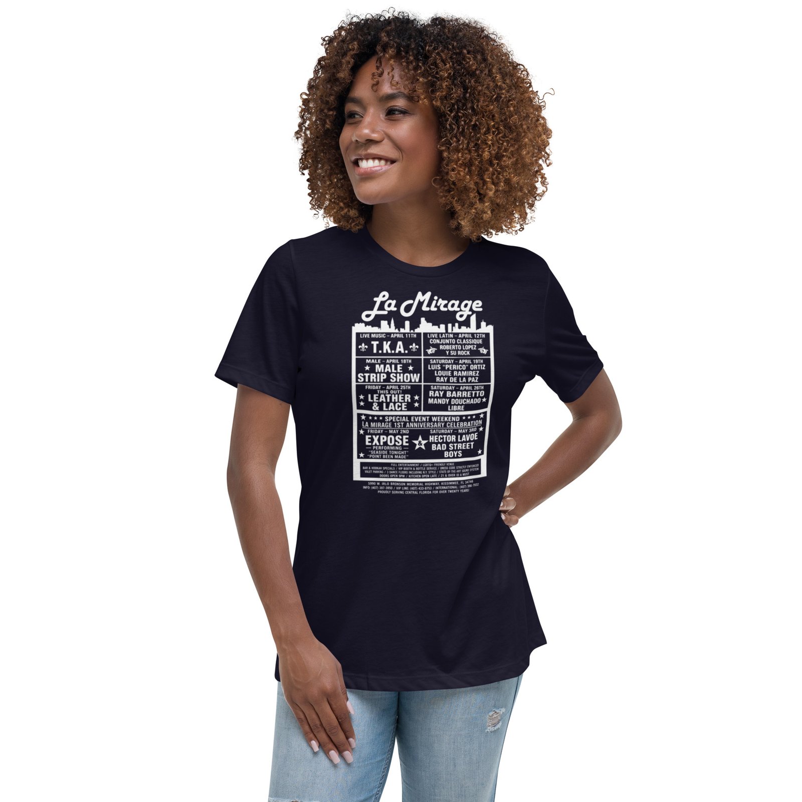 La Mirage Dance Club Women's Relaxed T-Shirt / RockaTeeWear - Image 21