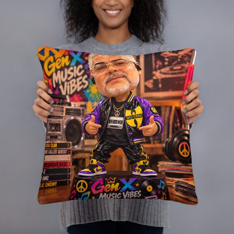 GenX Music Vibes Presents: GP4Life – Straight Outta the Old School! – Limited Edition Bobblehead Pillow / RockAteeWear