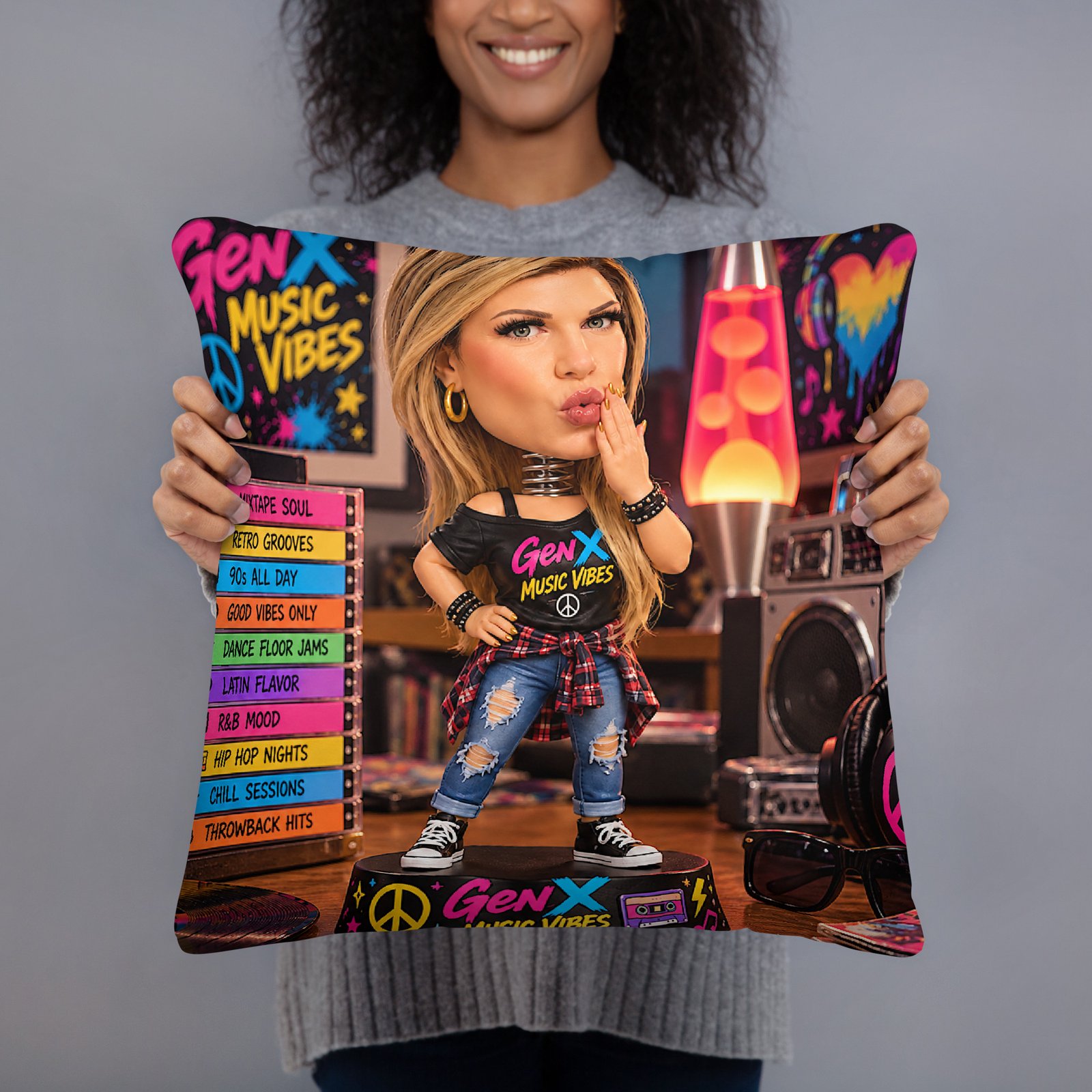 GenX Music Vibes Presents: ClassECali – West Coast, No Filter! – Limited Edition Bobblehead Pillow / RockAteeWear