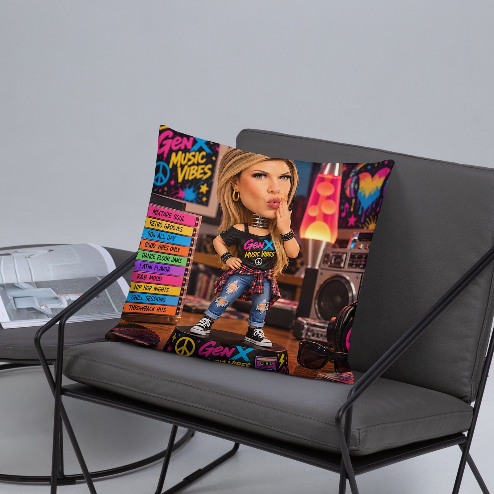 GenX Music Vibes Presents: ClassECali – West Coast, No Filter! – Limited Edition Bobblehead Pillow / RockAteeWear - Image 15