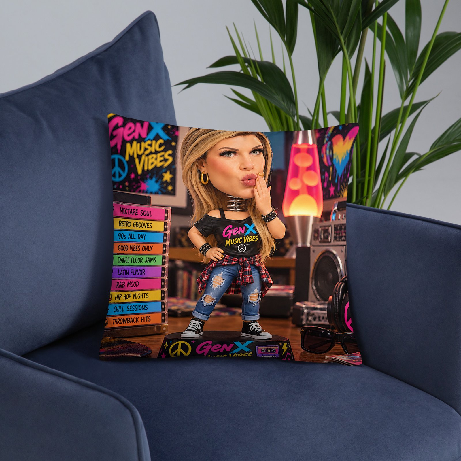 GenX Music Vibes Presents: ClassECali – West Coast, No Filter! – Limited Edition Bobblehead Pillow / RockAteeWear - Image 16
