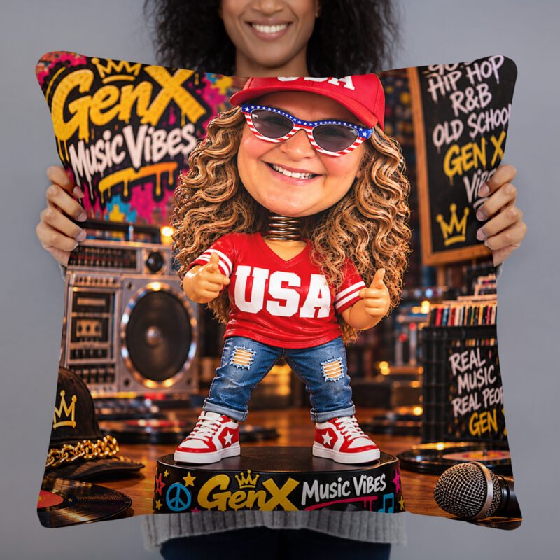 Gen X Music Vibes – USA Street Beat Limited Edition Bobblehead Pillow / RockAteeWear
