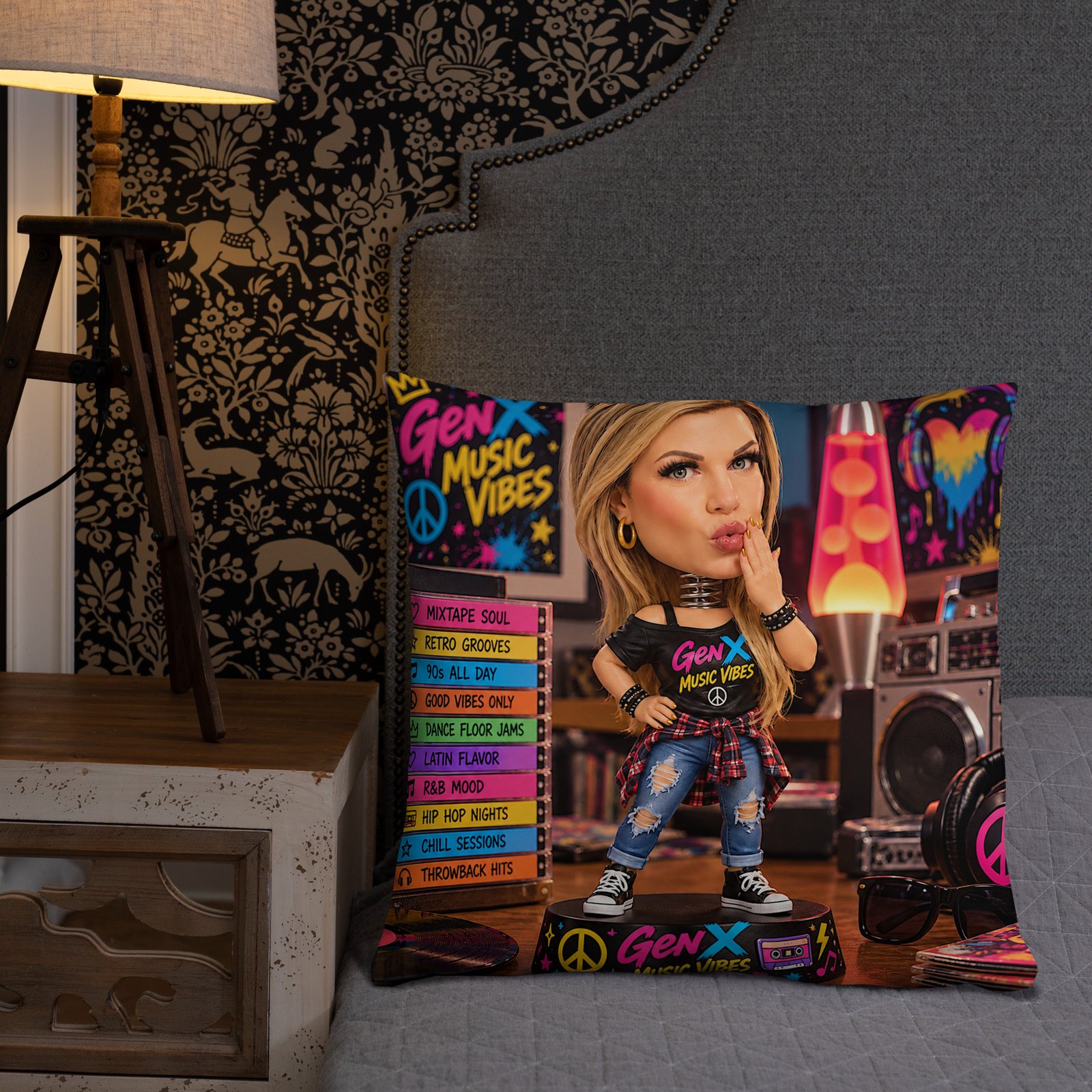 GenX Music Vibes Presents: ClassECali – West Coast, No Filter! – Limited Edition Bobblehead Pillow / RockAteeWear - Image 24