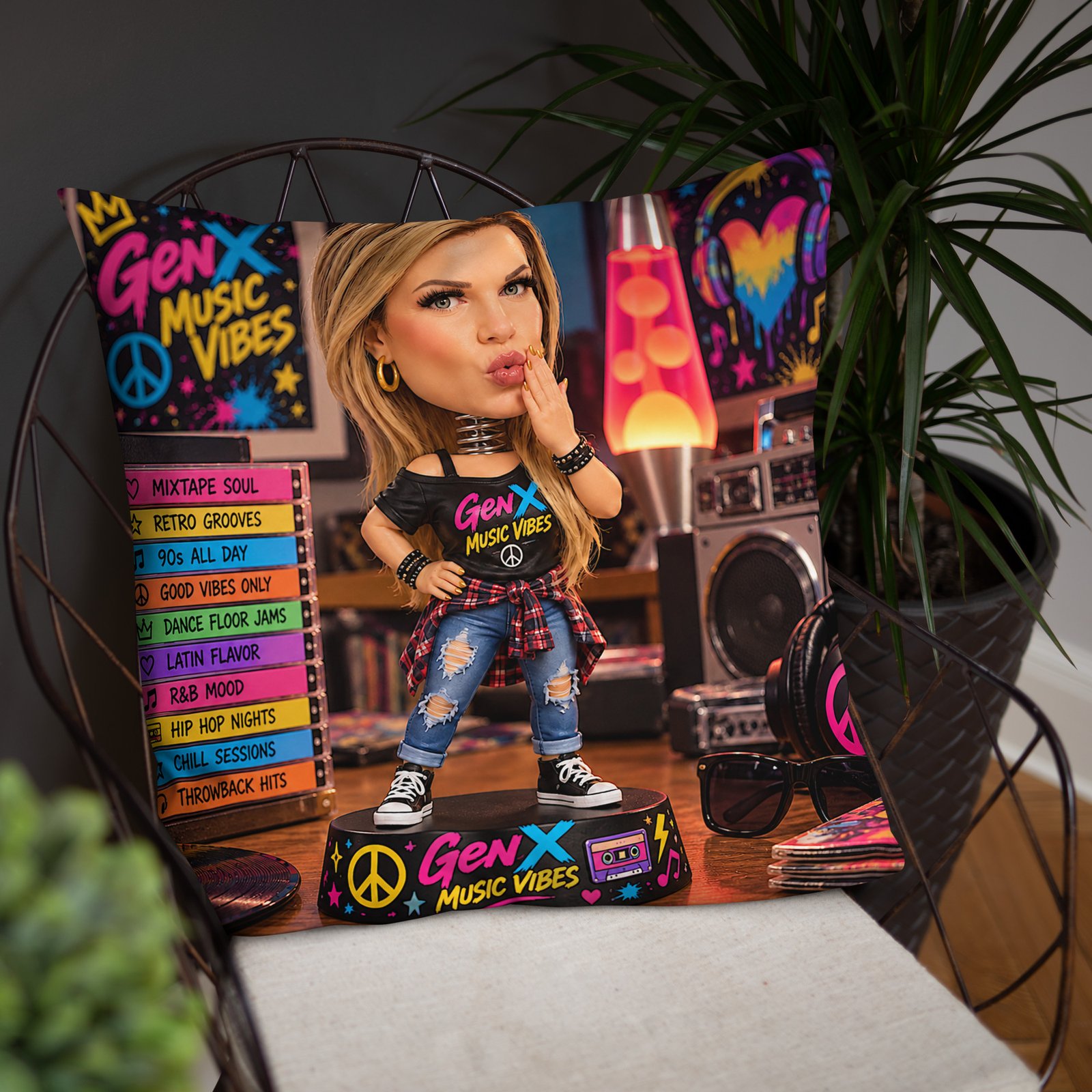 GenX Music Vibes Presents: ClassECali – West Coast, No Filter! – Limited Edition Bobblehead Pillow / RockAteeWear - Image 26
