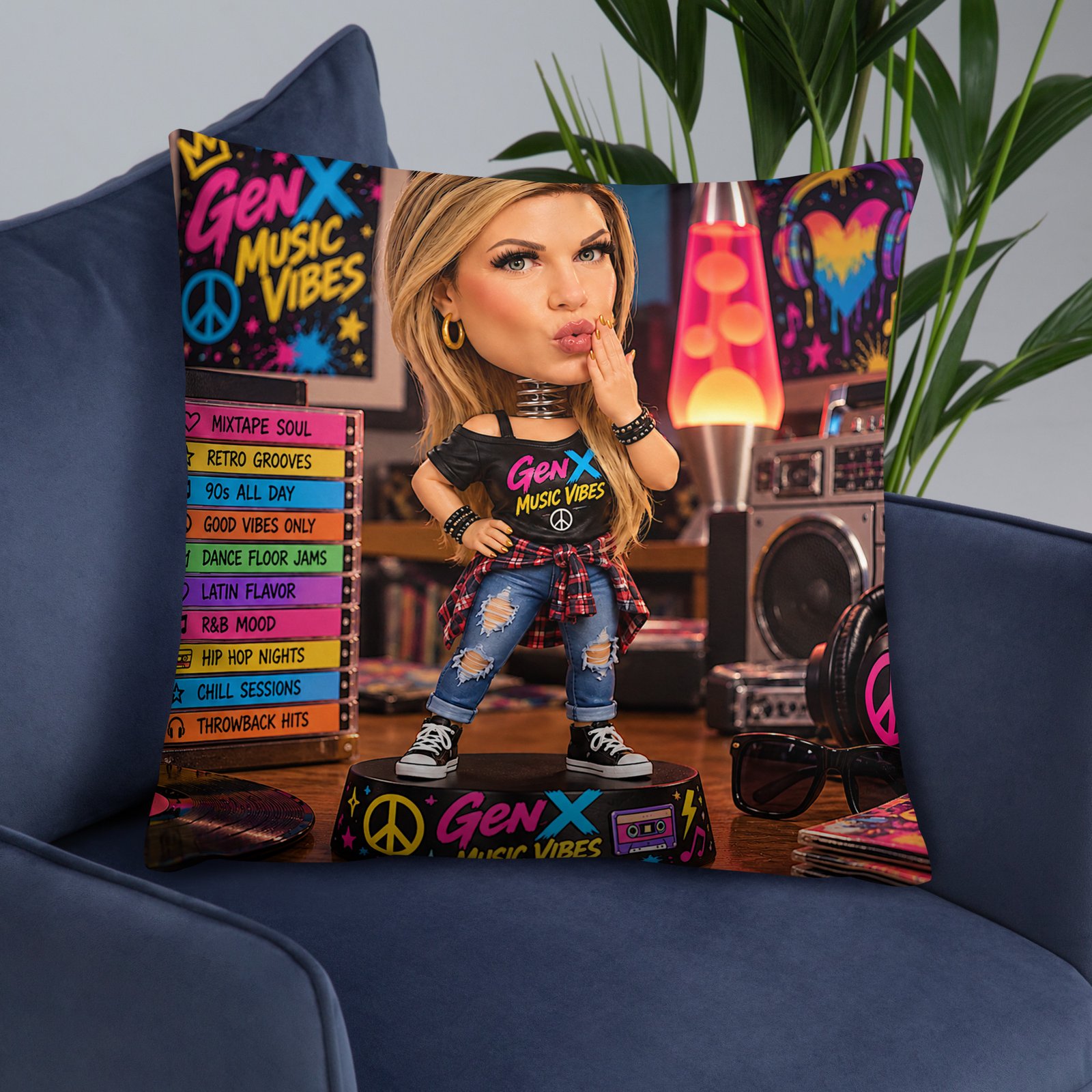 GenX Music Vibes Presents: ClassECali – West Coast, No Filter! – Limited Edition Bobblehead Pillow / RockAteeWear - Image 28