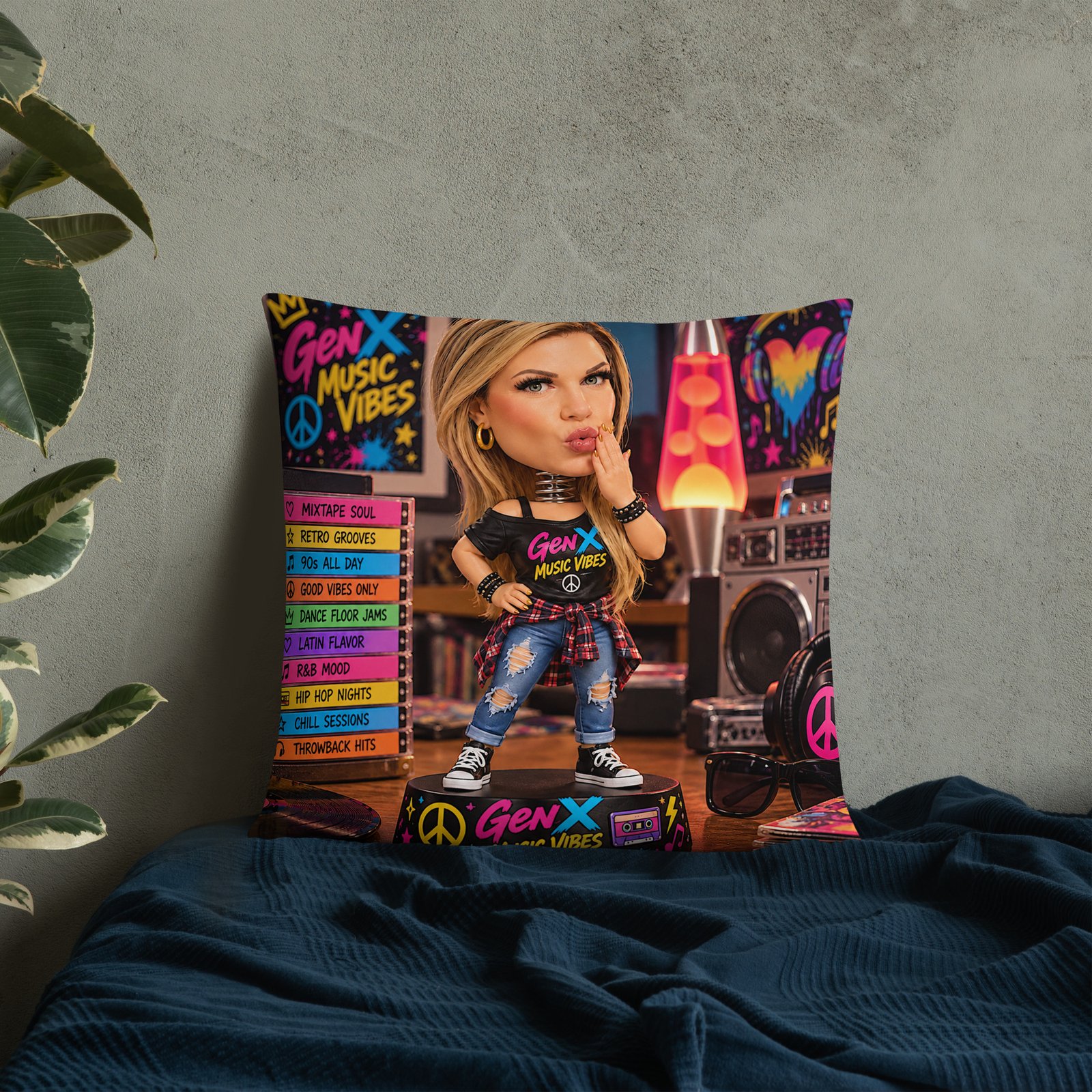 GenX Music Vibes Presents: ClassECali – West Coast, No Filter! – Limited Edition Bobblehead Pillow / RockAteeWear - Image 35