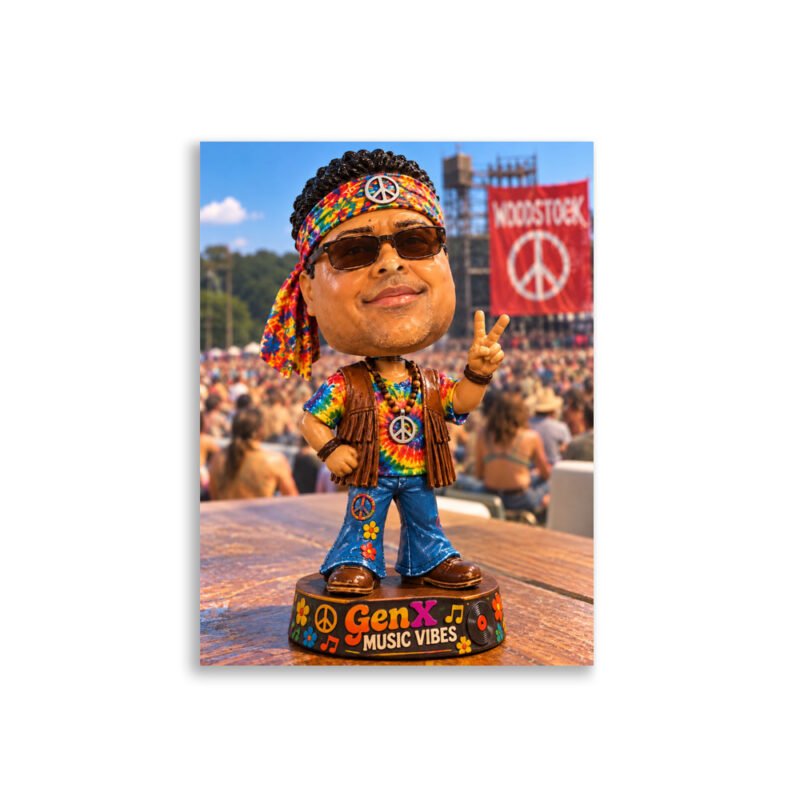 Brooklyn Meets Woodstock – GenX Music Vibes Retro Matte Poster | RockATeeWear