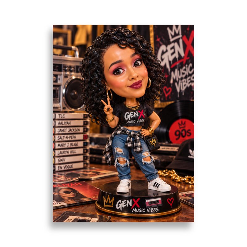 Chi-Town 90s Queen – GenX Music Vibes Matte Poster | RockATeeWear