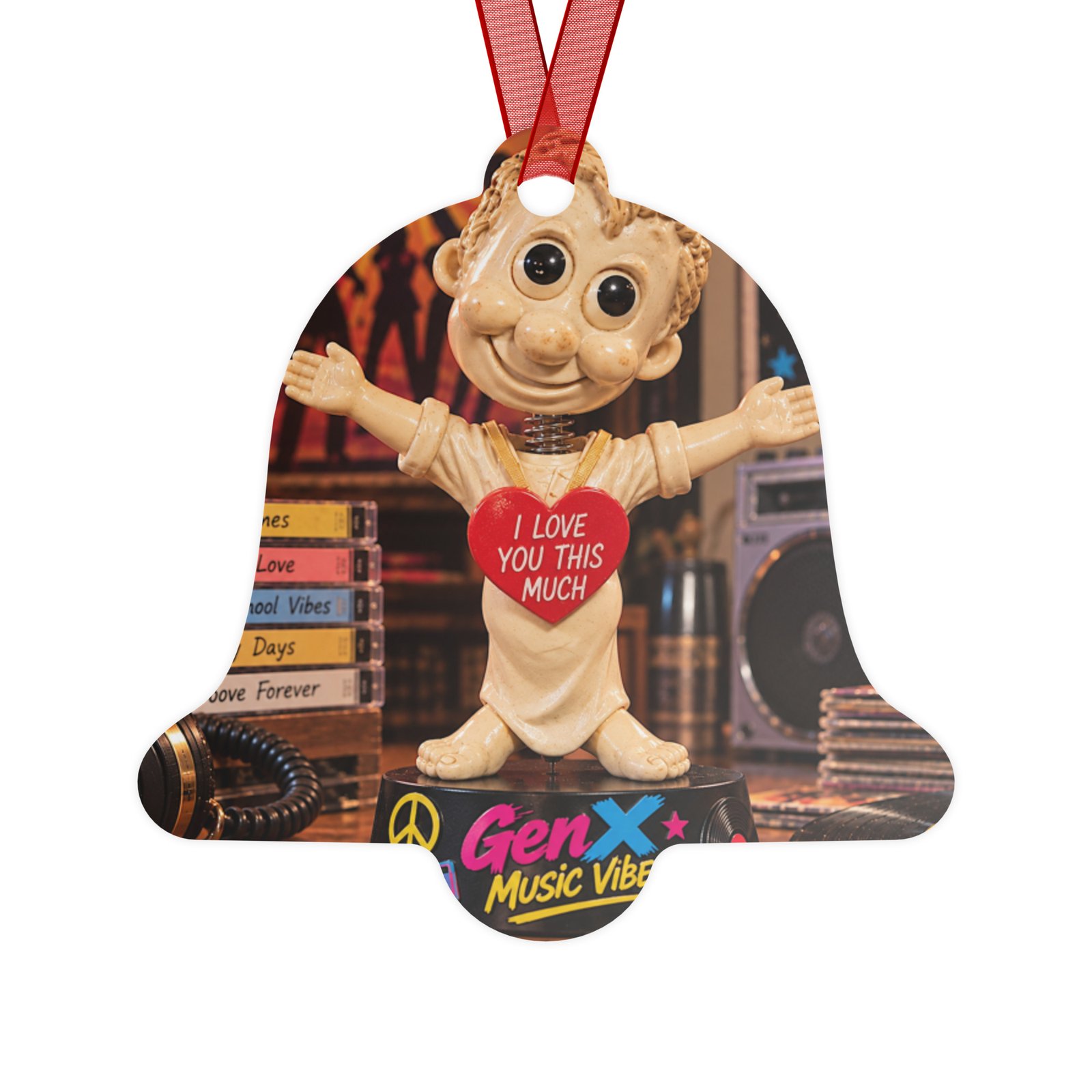 Gen X Music Vibes – USA Street Beat Limited Edition Bobblehead Christmas Ornament / RockAteeWear - Image 6