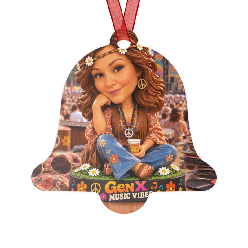 Gen X Music Vibes – Flower Child Festival Limited Edition Bobblehead Ornament / RockAteeWear