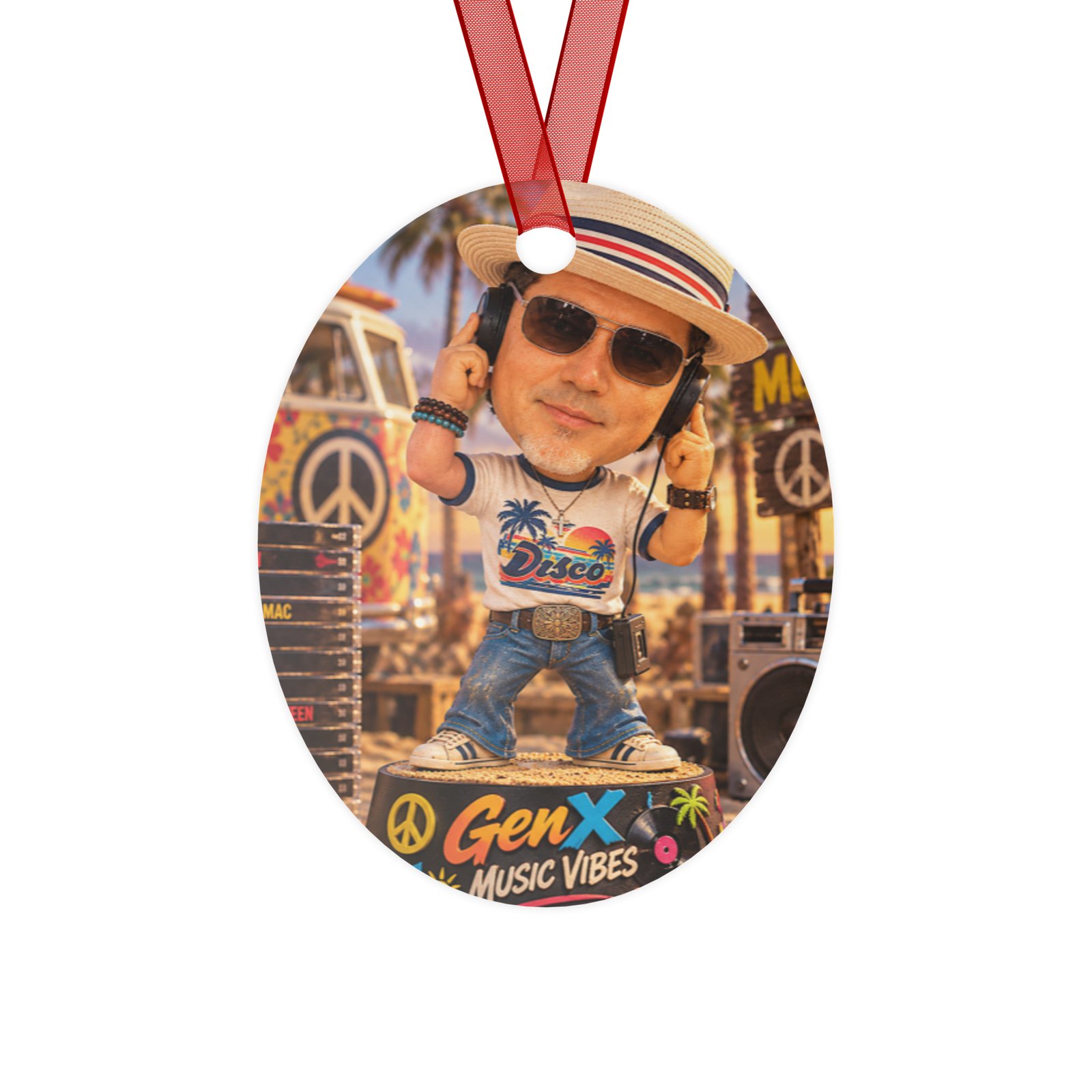 GenX Music Vibes – 70s Disco King Metal Ornament | RockATeeWear