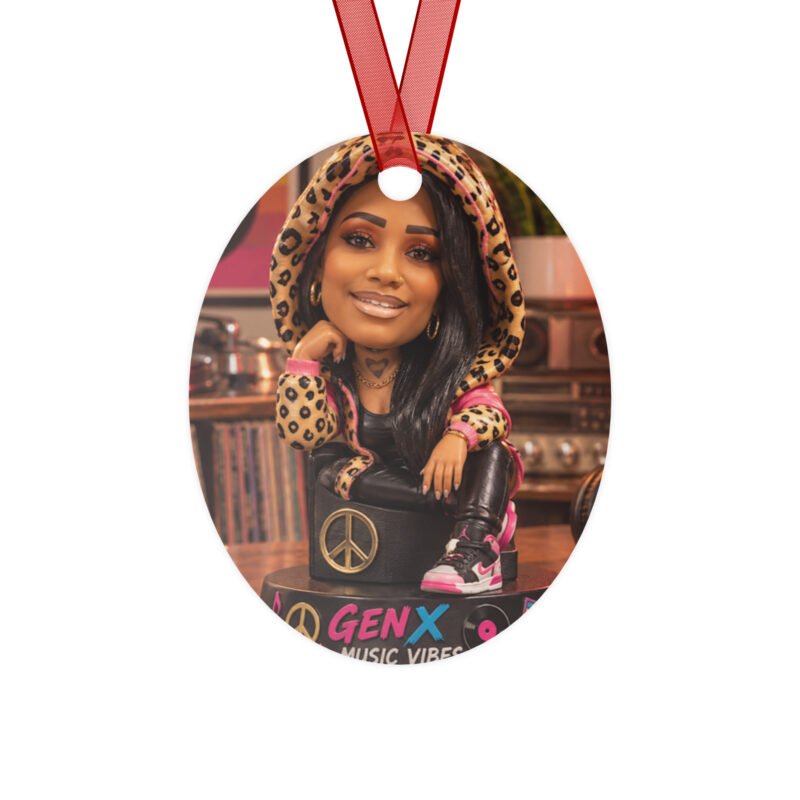 GenX Music Vibes – Leopard Print Streetwear Queen Metal Ornament | RockATeeWear