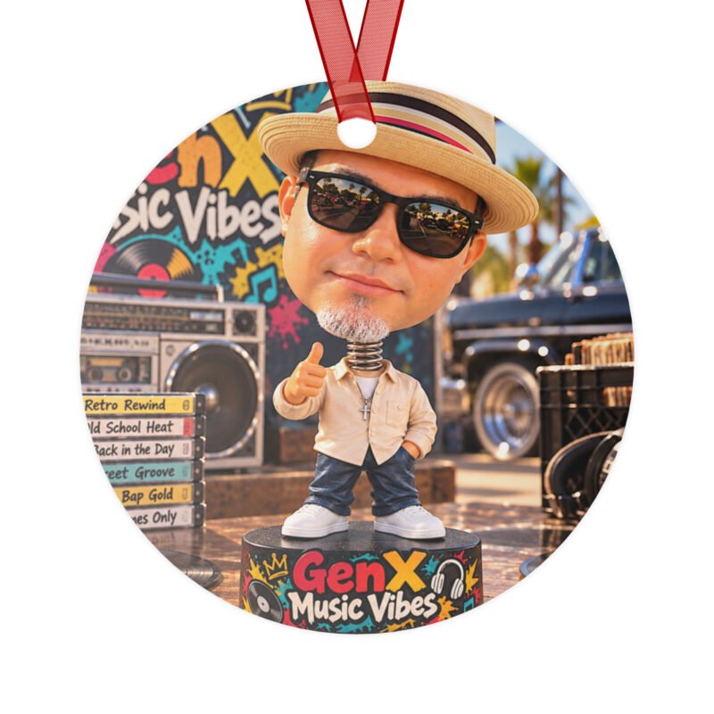 Gen X Music Vibes – Old School DJ Cool Limited Edition Bobblehead Ornament / RockAteeWear